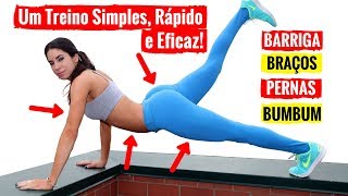 3 EXERCÍCIOS PARA PERDER BARRIGA E DEFINIR BRAÇOS GLUTEOS E PERNAS Treino Simples Rápido e Eficaz [upl. by Rehpotsrhc]