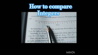 Integers concept class 6Comparison of integersmaths class6 integers shorts [upl. by Annuahsal]