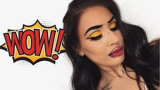 Pop Art Cartoon Girl  Fun Halloween Makeup Tutorial [upl. by Eseuqcaj]