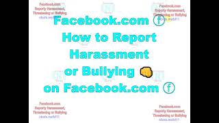 Can I Report Facebook ⓕ Harassment to Facebook or Police 🚔 [upl. by Korenblat]