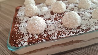 Tiramisù nutella bianca e cocco Freschissimo e senza UOVA [upl. by Monah202]