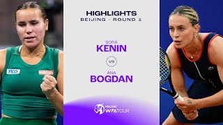 Sofia Kenin vs Ana Bogdan  2024 Beijing Round 1  WTA Match Highlights [upl. by Eido109]