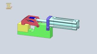 Clamping via a slotted link mechanism [upl. by Leoine]