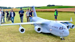 WORLD´S LARGEST ELECTRIC RC MODEL AIRCRAFT FROM TYLER PERRY  149KG C17 GLOBMASTER FLIGHT DEMO [upl. by Etnahsa554]