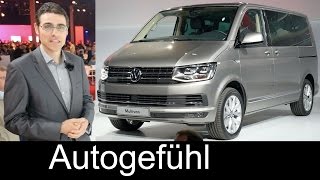 Allnew Volkswagen Transporter T6 Multivan Caravelle 2016 WORLD PREMIERE review Neuer VW Bulli Bus [upl. by Aryn]