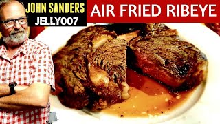 How to AIR FRY a STEAK  Ribeye 13 min  Ninja Foodi or any AIR FRYER  USDA PRIME [upl. by Sirahs]