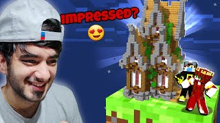 Impressing Queen Jasmine in ONE BLOCK Minecraft😜 [upl. by Vivien38]