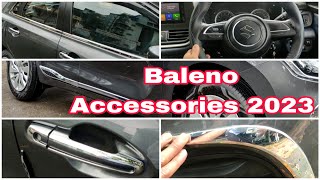 New Baleno Accessories 2023 😍 Baleno Delta Accessories [upl. by Niattirb632]