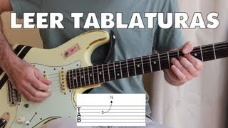 Cómo leer tablaturas para guitarra  Todas las técnicas bending ligados tapping armónicos [upl. by Rudyard]