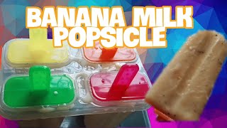 Banana Milk Popsicle that you can Try at Home  Yummy Popsicle  Homemade Popsicle [upl. by Dawes]