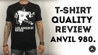 High Quality Blank T Shirt Review For Printing  Anvil 980 [upl. by Idnat]