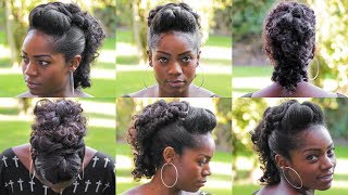 Simple MOHAWK FROHAWK Hairstyle Relaxed Hair Tutorial [upl. by Eeliak]