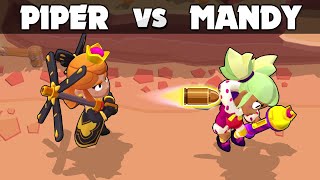 PIPER vs MANDY  1vs1  Brawl Stars [upl. by Hoffman301]