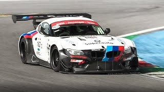 BMW Z4 GT3 44L V8 Sound Accelerations Downshifts amp Fly Bys [upl. by Barnett]