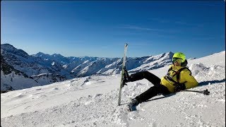 MONTEROSA SKI 2018 1  Pista dei Salati rossa e Moos nera [upl. by Esinek77]