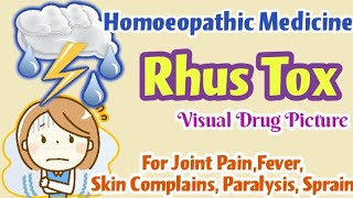 Rhus Tox 302001M Homoeopathic Medicine Uses Symptoms  Drug Picture [upl. by Kamillah207]