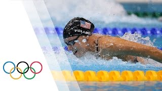 Dana Vollmer breaks World Record  Womens 100m Butterfly  London 2012 Olympics Games [upl. by Inimak]