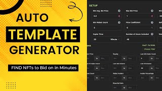 Auto Template Generator for NFT Bidding  Must watch for Bidders amp Flippers [upl. by Aicssej]