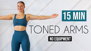 5 MINUTES TONED ARMS WORKOUT  no equipment  Caro Daur DAURPOWER [upl. by Harpole]