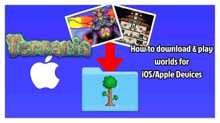 HOW TO DOWNLOAD AND PLAY TERRARIA MAPS  iOSApple Tutorial 144 [upl. by Pheni617]