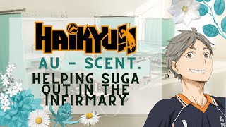 Haikyu Scent AU  Helping Suga Out In The Infirmary  ASMR  Ambience  Studying amp more [upl. by Lebaron]