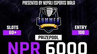 SUMMER LEAGUE SEASON 9  PRESENTED BY NEPALI ESPORTS WALA [upl. by Assecnirp370]