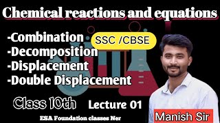 Types of reaction Class 10thScienceSSC [upl. by Ameh]