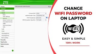 How To Change Wifi Password ZTE [upl. by Hogle]