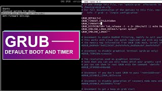 How To Change GRUB Default Boot and Timer [upl. by Fennell]