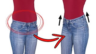 How to transform the low waist of the jeans to a high one easily [upl. by Ilesara919]