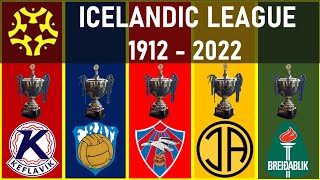 ICELANDIC BESTA DEILD KARLA • WINNERS LIST 1912  2022 • Breiðablik 2022 CHAMPION [upl. by Niamrej861]