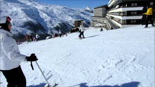 Skiing back to Les Menuires [upl. by Llehcor]