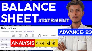 Balance Sheet Analysis  Balance Sheet Statement  Mangesh Kumar 20 [upl. by Kerrin]