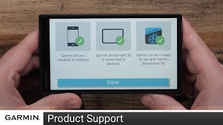 Support Garmin Drive™ App Setup on an Android™ Device with a Garmin DriveSmart™ 5565 [upl. by Shirk185]