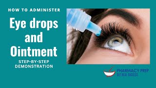 How to administer eye drops and ointment a stepbystep demonstration  PEBC OSPE amp pharmacist OSCE [upl. by Hawker]