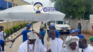 OONI OF IFE ARRIVAL IN ABUJA FOR CELEBRATE THE COMFORTER 2024 [upl. by Eilhsa]