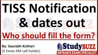 TISS notification amp important dates Who should fill TISS exam form [upl. by Snook]