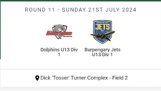 U13 Div 1 Redcliffe Dolphins vs U13 Div 1 Burpengary jets [upl. by Akelam]