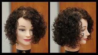 Womens Medium Length Haircut for Curly Hair  TheSalonGuy [upl. by Cobb]