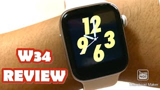 W34 SMARTWATCH REVIEW  ENGLISH [upl. by Godrich]