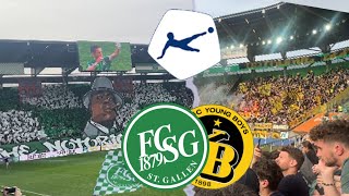 FC StGallen vs BSC YB  Stadionvlog  STGALLER CHOREO🤩  COMEBACK VON YB INNERT 8 MINUTEN😮🤯 [upl. by Notnad]