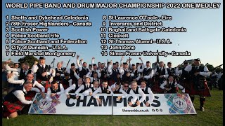 The World Pipe Band Championships 2022  All Grade 1 Medleys [upl. by Yanel874]