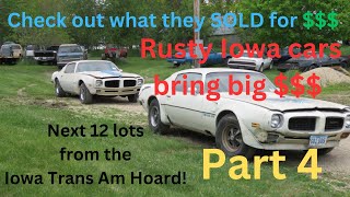 The Iowa Trans Am Horde Auction How much did the cars sell for SOLD by VanDerBrink Auctions Part4 [upl. by Ahsiena]