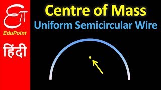 Centre of Mass of UNIFORM SEMICIRCULAR WIRE  in HINDI [upl. by Magnum]