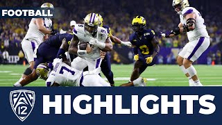 No 2 Washington falls short against No 1 Michigan  2024 CFP National Championship Highlights [upl. by Nam693]