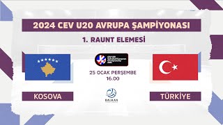 KOSOVO  TÜRKİYE CEV U20 VOLLEYBALL EUROPEAN CHAMPIONSHIP 2024 – WOMEN 1st Round [upl. by Halsey]