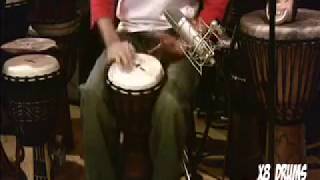 Djembe Solo on X8 Drums Red Black 9quot Djembe Drum [upl. by Ardnaeed519]