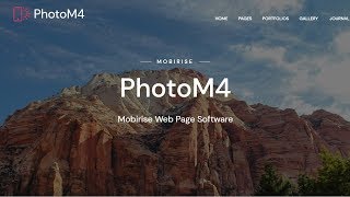 PhotoM4  Photography Website Design  Mobirise [upl. by Muir651]