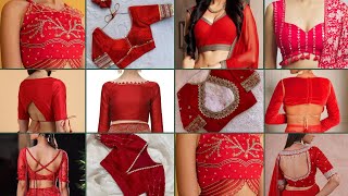 New amp Latest Red Blouse Designs 2024 🔴 Lal Blouse K Neck Designs  Red Blouse New Designs [upl. by Laleb]