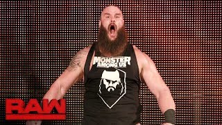 Braun Strowman is rehired Raw Jan 15 2018 [upl. by Atekahs]